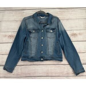 Ci Sono Stretch Denim Jacket Men's‎ Size Large Blue Medium Wash
